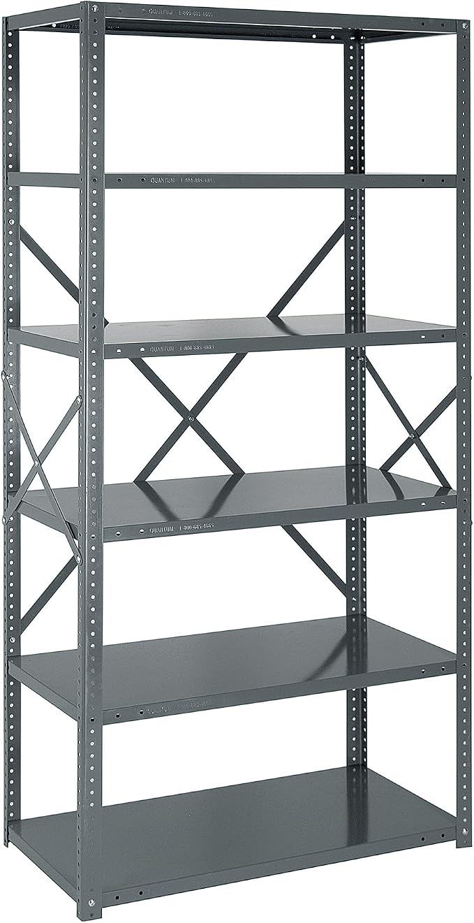 Quantum Storage Systems 75-1236-6 IRONMAN Solid Heavy Duty 6 Shelves 75" H x by QuantumStorageSystems