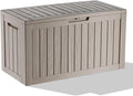 86 Gallon Outdoor Deck Box, Storage Lockable Waterproof Patio Furniture by MAIUSCOLI