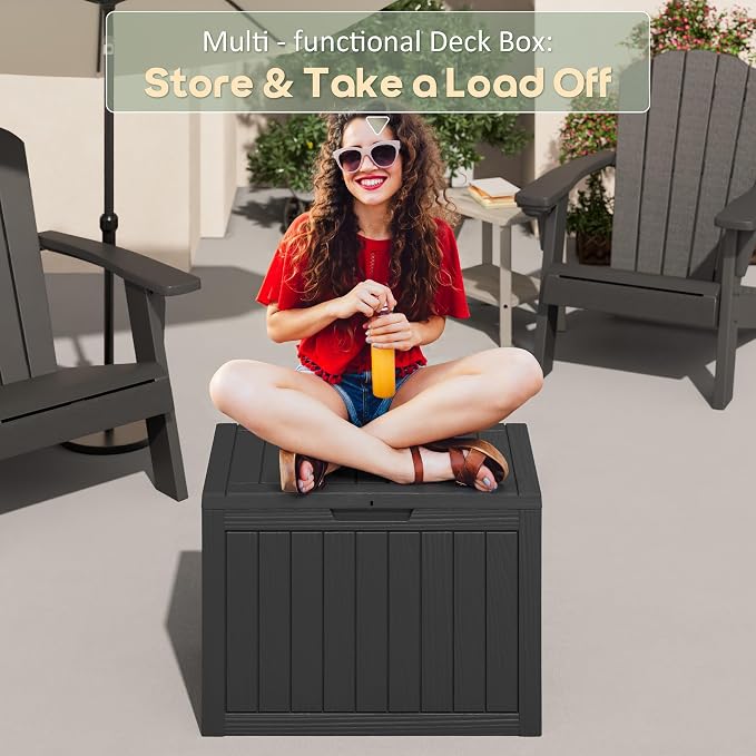 40 Gallon Outdoor Storage Deck Box Waterproof, Garden Tool, Backyard Cushion - Image 4