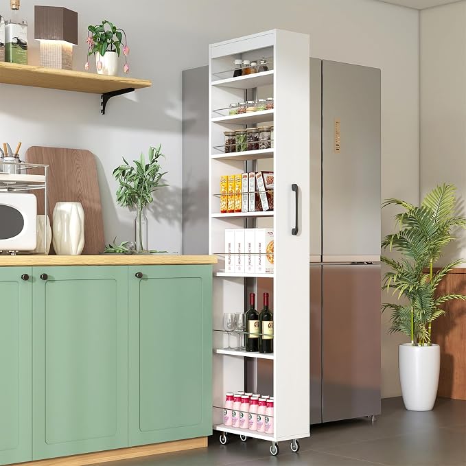 JOYSOURCE Slim Pull-Out Kitchen Cart by DesigncomfortliveJoy