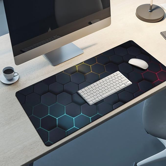 Cool Honeycomb Large Mouse Pad, Gaming Desk Mat, XXL Keyboard Desk Pad Mat - Image 8