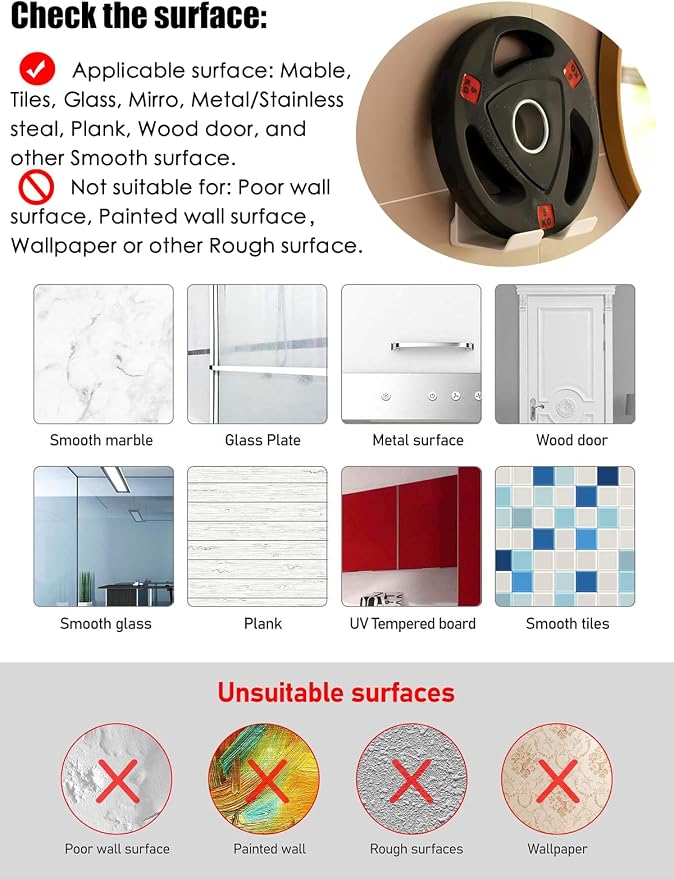 Universal Hair Dryer Holder, Self Adhesive Wall Mount Stand - Image 3