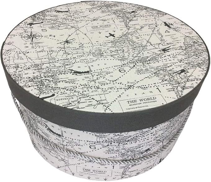 Sarah's Hat Boxes Classic Travel Hat Box – 12.75" x 6.5" Handmade in USA – by SarahsHatBoxes