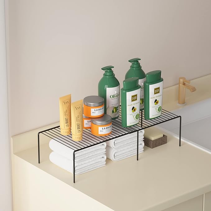 Redrubbit Cabinet Storage Shelf Rack, 8 Piece Expandable Metal Rustproof - Image 5