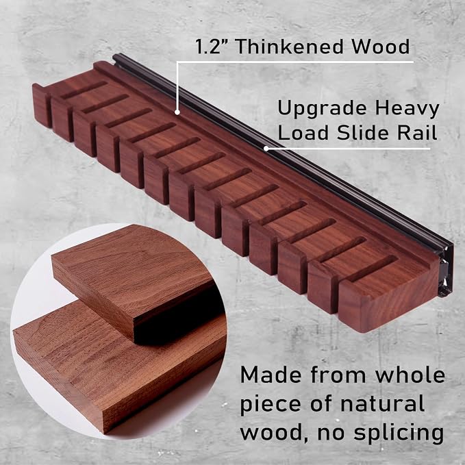 12 Belts Walnut Wood Belt Holder - Image 4