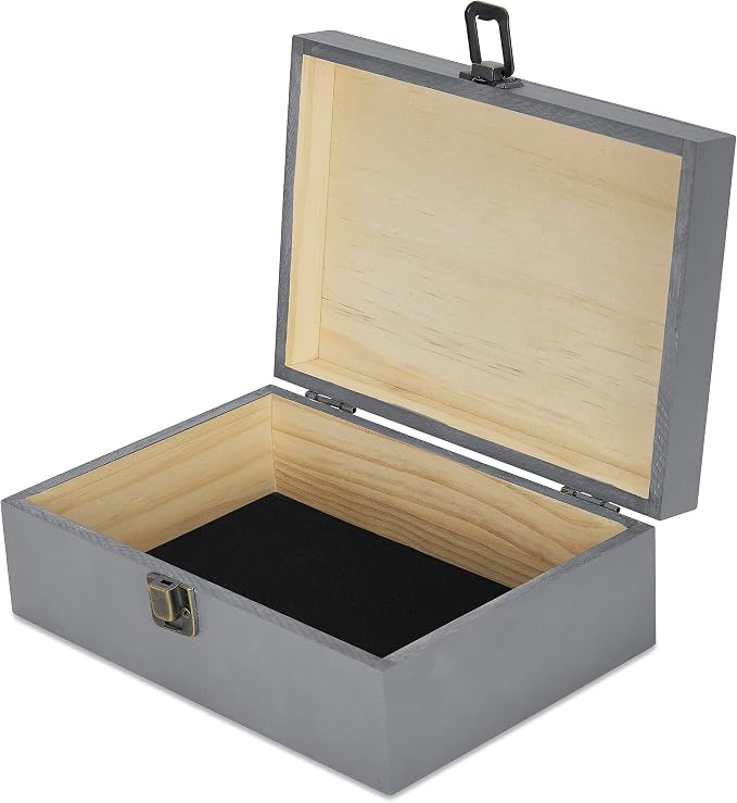 makerflo Medium Grey Pine Wood Memory Box - Image 4
