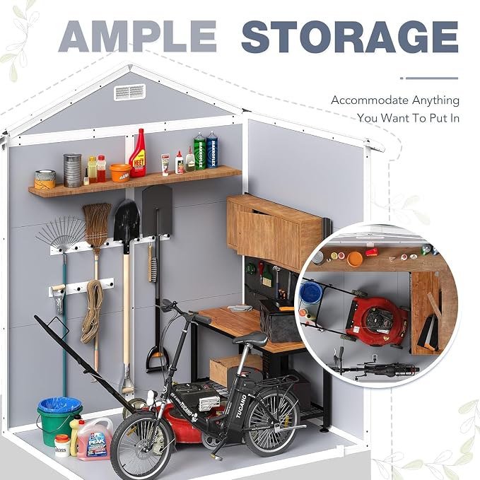 Devoko 6x4FT Outdoor Storage Shed - Image 4