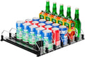 6 Rows Black Drink Organizer for Fridge, 3rd Gen Refrigerator Organizers and by KuukikvDirect
