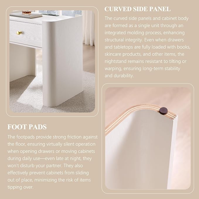 23.6" Tall Modern Nightstand - Image 5