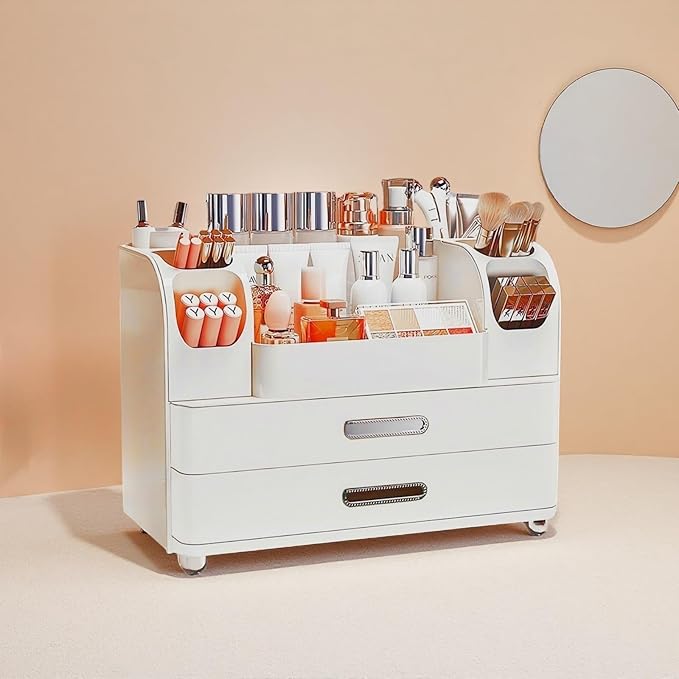 Makeup Organizer with Drawers for Vanity, Bathroom Countertop Organizer with - Image 2