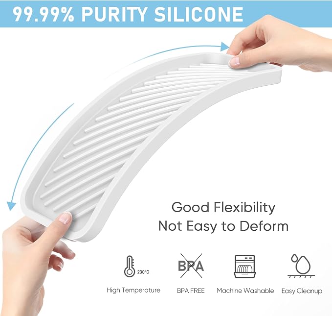 EG-SIPRO Silicone Sponge Holder, Kitchen Sink Organizer Tray, Sponge Caddy - Image 3