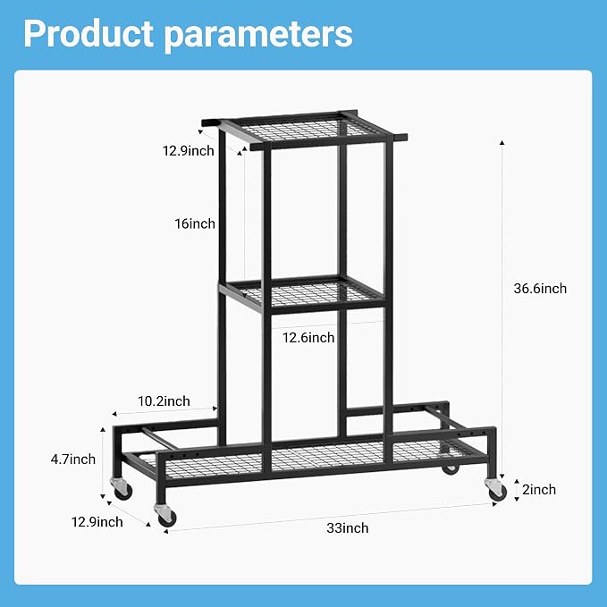 Standing Ski Storage Rack, Holds Snowboards & Skis, 3-Tier Organizer - Image 2