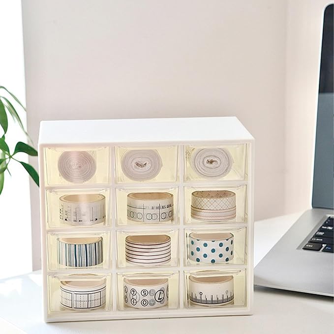 12-compartment plastic desktop drawer storage box, suitable - Image 3