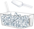 Havawish 1 Set Ice Bin and Flexible Scoop Set Plastic Freezer Ice Bin by Havawish