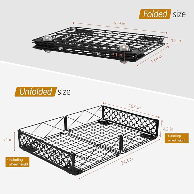 NADAMOO Under Bed Storage with Wheels, 1 Pack Rolling Under Bed Storage - Image 2
