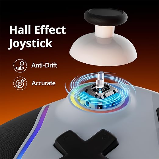 Wireless PC Controller with Hall Effect Joysticks & Triggers, 1000Hz Polling - Image 3
