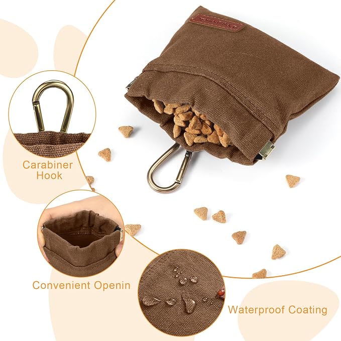 2PC Dog Treat Pouch, Dog Training Treat Reward Bag, Portable Puppy Hand Free - Image 3