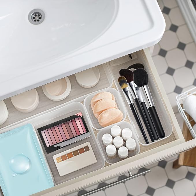 Poeland 20 Pcs Drawer Organizer Tray Storage Box - Image 3