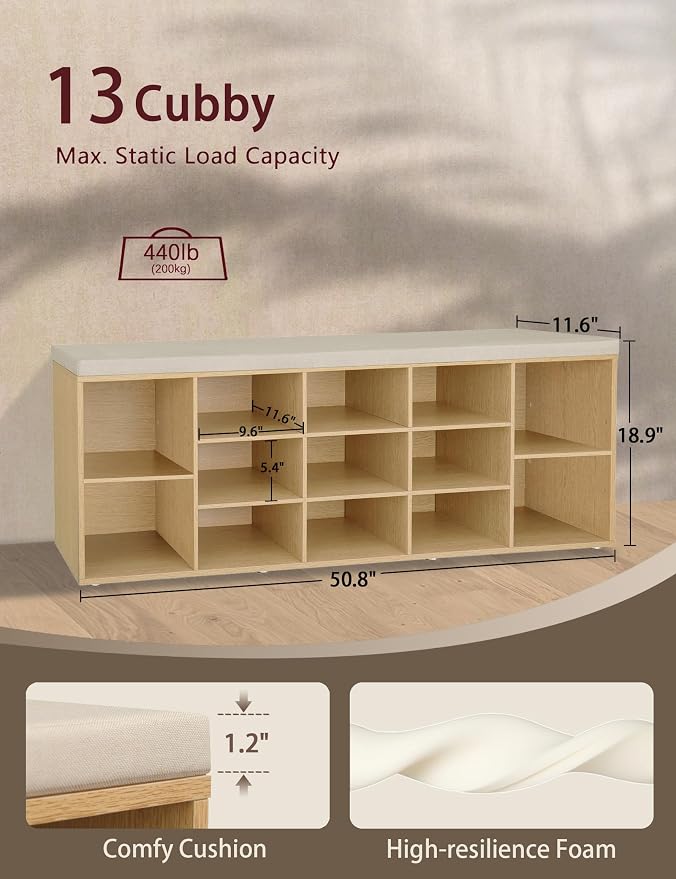 DINZI LVJ Shoe Storage Bench - Image 3