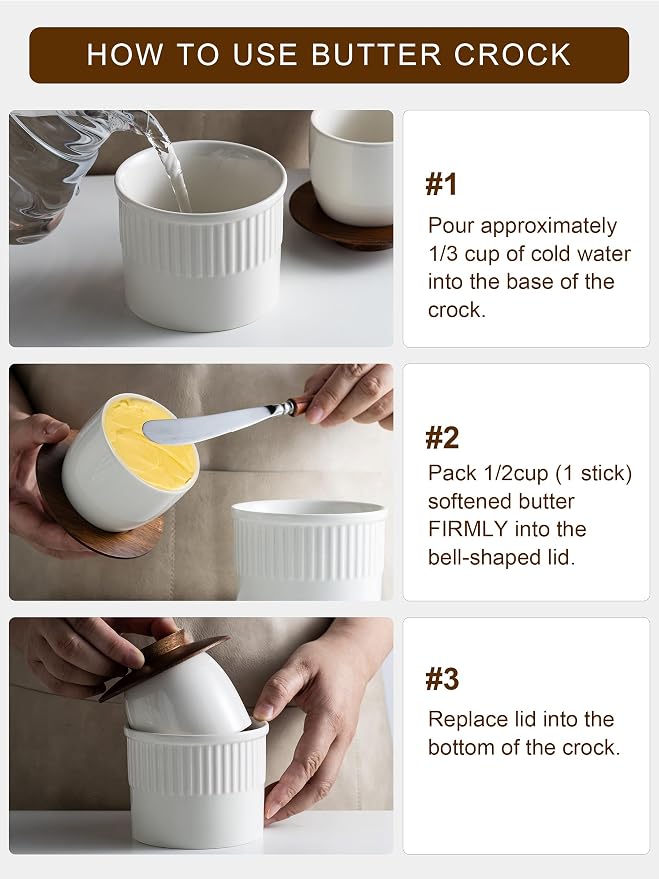Ceramic Butter Dish With Lid, Butter Crock - Image 5