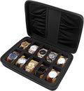 Comecase 10 Slots Watch Box Organizer/Men Watch Display Storage Case Fits All by COMECASE