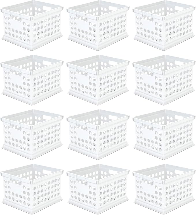 Sterilite Stackable Plastic Storage Crate Bin Organizer File Box by Sterilite
