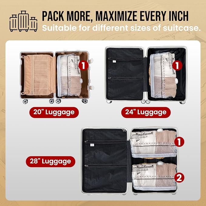 TAILI Cube Vacuum Storage Bags 4 pack, Medium Size, Vacuum Seal Bags - Image 3