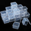 48 Packs Clear Small Plastic Containers Transparent Storage Box by SATINIOR
