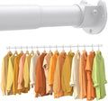 2 Pack Closet Rods for Hanging Clothes, 17-69 Inch No-Cut Stepless Adjustable by Unknown