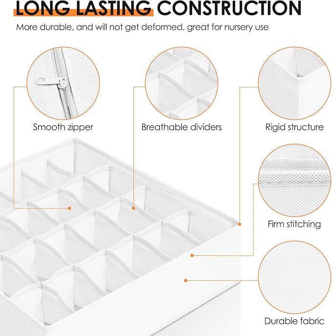 Criusia Drawer Organizer Clothes, 8 Pack Dresser Organizer Bins - Image 4