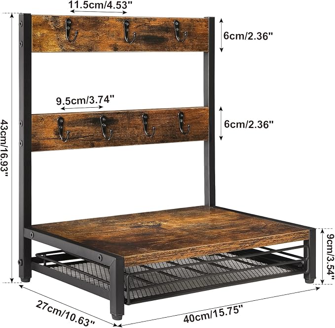 IBUYKE Coffee Pod Drawer, Rustic Coffee Mug Holder - Image 3