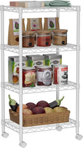 Small 4 Tier Shelves Storage Wire Shelving Unit Metal Shelf Adjustable by Golpart