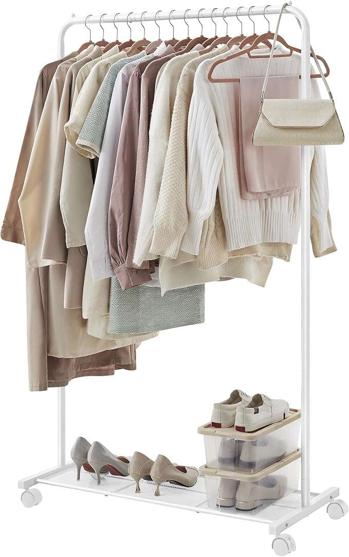 SONGMICS Clothes Rack with Wheels, Clothing Rack - Image 2