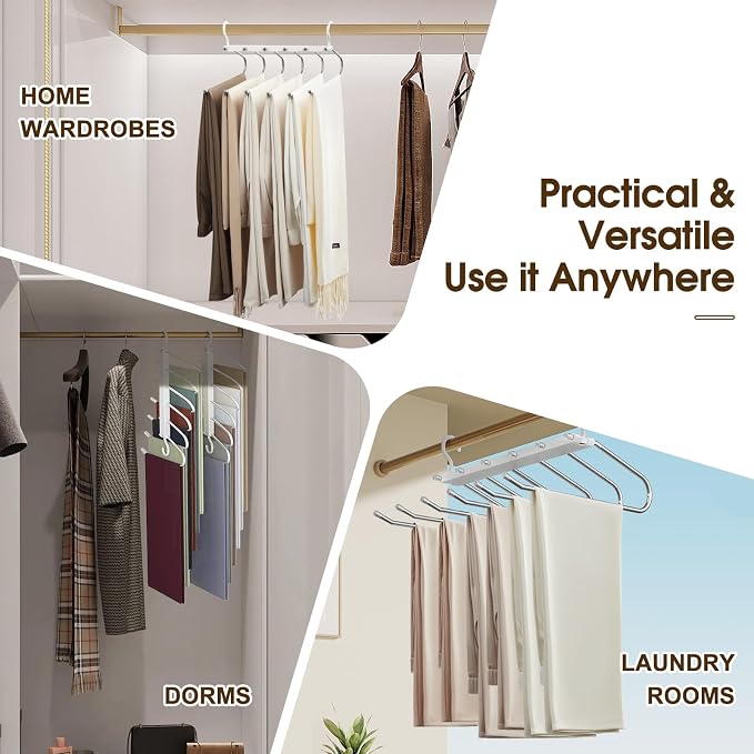 Space Saving Pants Hanger 6 Tier - Image 8