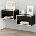 4ever2buy Floating Nightstand Set of 2, Modern Wall Mounted Nightstand by 4ever2buy