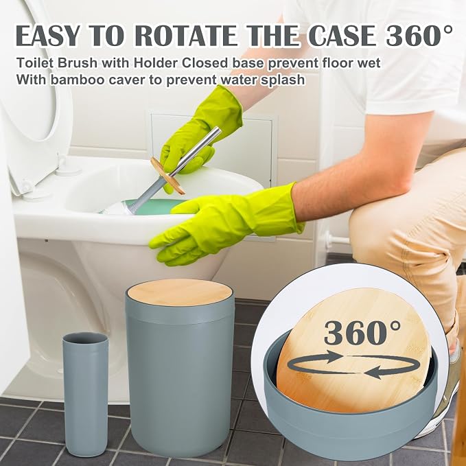 iMucci 9Pcs Grey Bathroom Accessories Set - Image 3