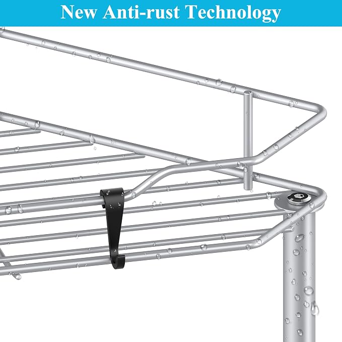 4 Tier Floor Standing Corner Shower Caddy Organizer Shelf - Image 3