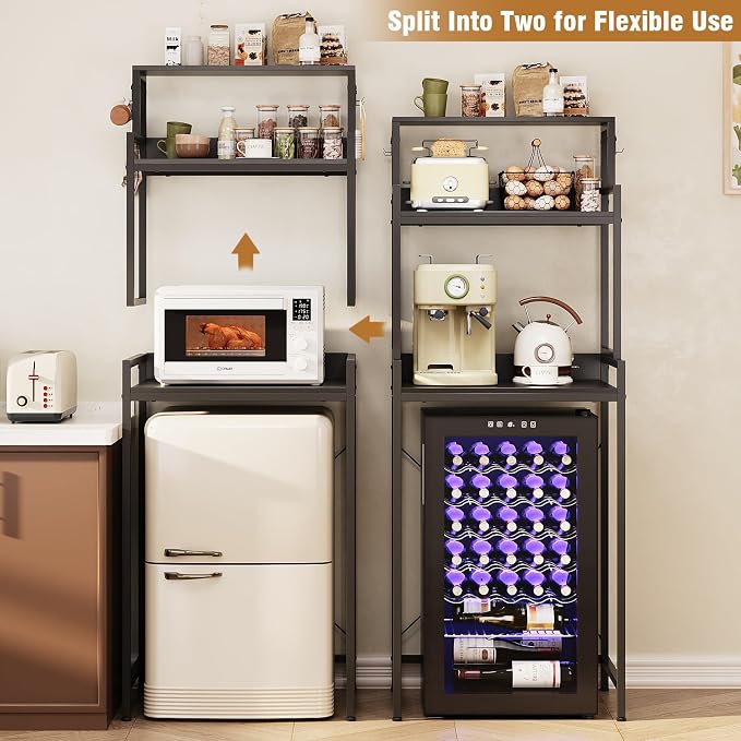 3-Tier Mini Fridge Stand Kitchen Bakers Rack - Image 4