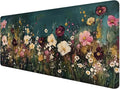 Vintage Wildflower Large Mouse Pad 31.5x15.7inch, Retro Floral Large Extended by Unknown