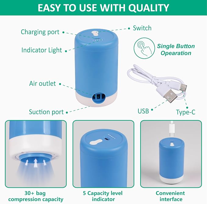 6 Pack Travel Vacuum Storage Bags - Image 5
