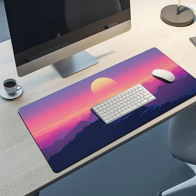 Sunset Mountains Large Mouse Pad, Anime Style Gaming Desk Mat, XXL Keyboard - Image 8