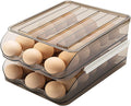 Egg Holder for Refrigerator Auto Scrolling Organizer Plastic Stackable Storage by memeyou