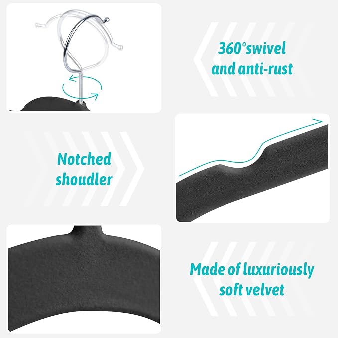 Premium Velvet Hangers 50 Pack - Image 2