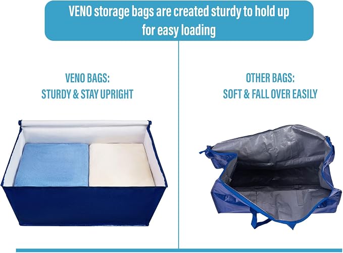 VENO 10 Pack Moving Bags and Large Christmas Decoration Storage Bins - Image 6