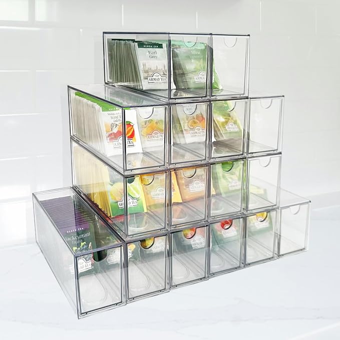 16-Pack Tea Bag Drawers Organizer by Unknown