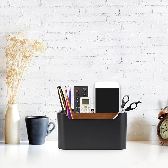 Stylish Desk Organizers and Remote Control Holders in Black, Pen Phone Holder - Image 4