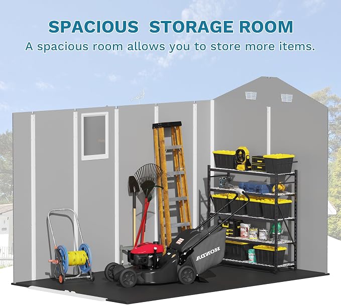 Devoko 6x10 FT Plastic Outdoor Storage Shed - Image 4