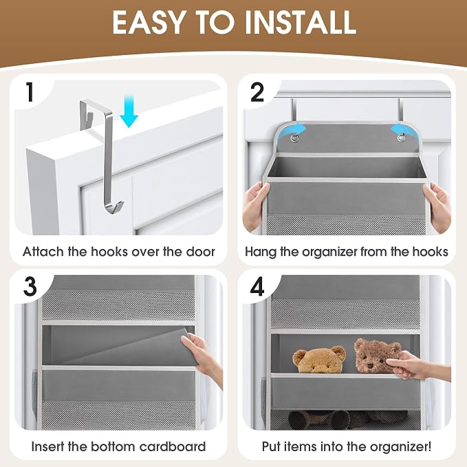 6-Tier Over The Door Organizer, Hanging Storage Organizer - Image 3