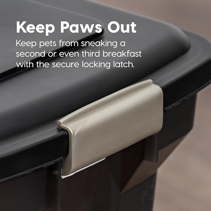 IRIS USA WeatherPro Airtight Dog Food Storage Container, Attachable Wheels - Image 8