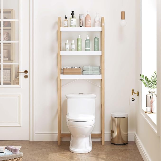 Spirich Over The Toilet Storage Shelf, 3-Tier Over Toilet Bathroom Organizer - Image 6